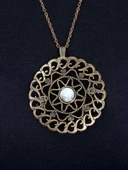 Doğal Taş Aytaşı Doğal Taşlı Yuvarlak Model Antik Kadın Kolye euk47ay thumbnail 2