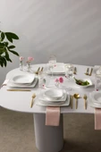 Karaca Square Bone Blaine 24 Parça 6 Kişilik Yemek Takımı Platin thumbnail 1