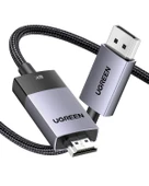 UGREEN 8K 60Hz Displayport 1.4 to HDMI 2.1 Örgülü Kablo, 2m, 80397 thumbnail 1