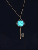 Doğal Taş Firuze Doğal Taşlı Anahtar Model Kadın Antik Kolye euk35f thumbnail 2