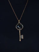 Doğal Taş Oniks Doğal Taşlı Anahtar Model Antik Kadın Kolye euk35o thumbnail 3