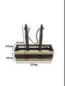 Ahşap Doğal 3Lü Yağdanlık ve Sosluk Takımı(KISA BAŞLIK)(SET)(CEVİZ) Ceviz 1 SET thumbnail 5