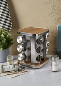 Casa Wood Baharatlık Takımı - Döner Stantlı, Kare thumbnail 4