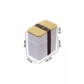 Piev Pratik Zebra Bambu Kapaklı Saklama Beslenme Kabı 2 Li No 2 thumbnail 4