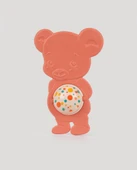 Sevimli Ayıcık Diş Kaşıyıcı Çıngırak-Somon thumbnail 1