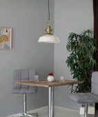 Milano Retro Avize Beyaz / Metal - E27 Duylu thumbnail 5