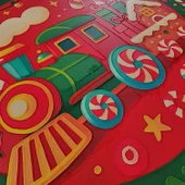 Şeker Treni Yeni Yıl Evi Kapı ve Duvar Süsü thumbnail 3