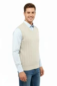 Erkek V Yaka Süveter Çelik Örgü Regular Kalıp 5209H BGL-ST04843 thumbnail 7