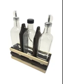 Ahşap Doğal 3Lü Yağdanlık ve Sosluk Takımı(KISA BAŞLIK)(SET)(CEVİZ) Ceviz 1 SET thumbnail 4