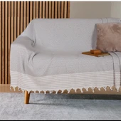 Buldan İşi Kaymaz Pamuklu 2'li Koltuk Örtüsü 170x210 Cm Kaliteli Koltuk Şalı Çekyat Kanepe Örtüsü (2 ADET) thumbnail 2