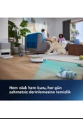 Philips HomeRun 7000 Serisi Aqua XU7100/02 Çöp İstasyonlu Beyaz Gold Akıllı Robot Süpürge thumbnail 3