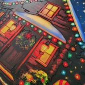 Baston Şekerli Yeni Yıl Evi Kapı ve Duvar Süsü thumbnail 4