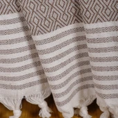 Buldan İşi Kaymaz Pamuklu 2'li Koltuk Örtüsü 170x210 Cm Kaliteli Koltuk Şalı Çekyat Kanepe Örtüsü (2 ADET) thumbnail 2