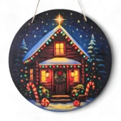 Baston Şekerli Yeni Yıl Evi Kapı ve Duvar Süsü thumbnail 1