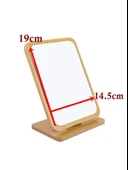 El Aynası Masa Aynası Makyaj Aynası Eğim Ayarlanabilir Kare Makeup Mirror 18cm Menteşeli thumbnail 2