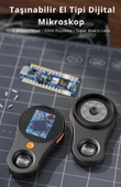 ShopyTech IPS Ekranlı Taşınabilir Dijital Mikroskop 500X 2MP 8 LED Işıklı 1080P Foto/Video TypeC Windows/Mac Uyumlu thumbnail 4