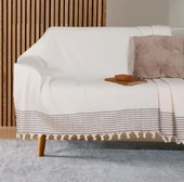 Buldan İşi Kaymaz Pamuklu 2'li Koltuk Örtüsü 170x210 Cm Kaliteli Koltuk Şalı Çekyat Kanepe Örtüsü (2 ADET) thumbnail 2