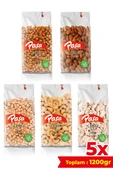 5’li Kavrulmuş Kuruyemiş Paketi 1.2 kg | Soslu Mısır, Badem, Kaju, Leblebi, Kabak Çekirdeği thumbnail 5