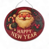 Noel Baba Kapı ve Duvar Süsü Happy New Year thumbnail 6