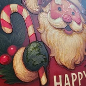 Noel Baba Kapı ve Duvar Süsü Happy New Year thumbnail 5