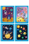 ASTRONOT ve UZAY Magic Book Eğitici İngilizce Sihirli Boyama Kitabı Su Kalemi Water Painting Mavi thumbnail 2