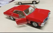 Kinsmart Oyuncak Metal Model Araba 1/36 Çek Bırak 1967 Kırmızı Chevrolet İmpala - 4