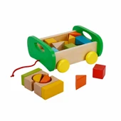 Woody Ahşap Oyun Blokları Çekme Araba 17 Parça thumbnail 1