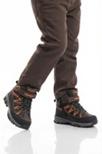 Ayakmod Kahve Turuncu Polarlı Kaymaz Çocuk Outdoor Bot 2301 F thumbnail 1