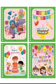 DOĞUM GÜNÜ KUTLAMA Magic Book Eğitici İngilizce Sihirli Boyama Kitabı Su Kalemi Water Painting Yeşil thumbnail 2