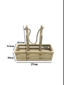 Ahşap Doğal 3Lü Set Yağdanlık ve Sosluk Takımı(SET)(IHLAMUR - KAVAK) Ahşap Rengi 2 SET thumbnail 5