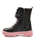 Ayakmod Siyah Pembe İçi Polarlı Kaymaz Taban Kız Çocuk Bot G-1001 F Zncr thumbnail 2
