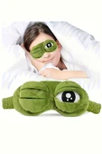 Süper Yumuşak Kurbağa Uyku Maskesi | Rahat Seyahat ve Şekerleme Göz Bandı (1 Adet) thumbnail 1
