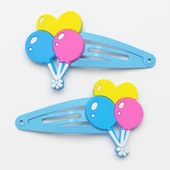 Balon Figürlü Kız Çocuk Çıtçıtlı Toka thumbnail 2