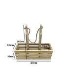 Ahşap Doğal 3Lü 2+1 Set Yağdanlık ve Sosluk Takımı(SET)(IHLAMUR - KAVAK) Ahşap Rengi 10 SET thumbnail 5