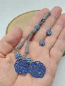 Bakır El İşi Kazaz Püskül İkili & 2 Habbeli Takım (58322) thumbnail 1