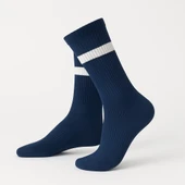Erkek Lacivert Soket Çorap 2’li Set – Çizgili Pamuklu Spor ve Günlük Kullanım – Plus Scorpion thumbnail 6