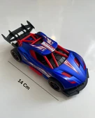 Metal Çek Bırak Yarış Arabası 14x6 Cm Mavi thumbnail 2