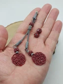 Bakır El İşi Kazaz Püskül İkili & 2 Habbeli Takım (58310) thumbnail 1