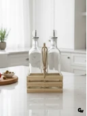 Ahşap Doğal 2Li Set Yağdanlık ve Sosluk Takımı(SET)(IHLAMUR - KAVAK) Ahşap Rengi 10 SET thumbnail 2