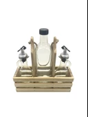 Ahşap Doğal 3Lü 2+1 Set Yağdanlık ve Sosluk Takımı(SET)(IHLAMUR - KAVAK) Ahşap Rengi 1 SET thumbnail 4