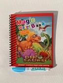 DİNAZORLAR ALEMİ Magic Book Eğitici İngilizce Sihirli Boyama Kitabı Su Kalemi Water Painting Kırmızı thumbnail 1