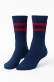 Erkek Lacivert Soket Çorap 2’li Set – Çizgili Pamuklu Spor ve Günlük Kullanım – Plus Scorpion thumbnail 5
