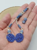 Bakır El İşi Kazaz Püskül İkili & 2 Habbeli Takım (58318) thumbnail 1