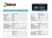 Orbus 200 ah 25.6 V LİFEPo4 Akü thumbnail 2