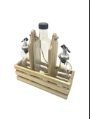 Ahşap Doğal 3Lü 2+1 Set Yağdanlık ve Sosluk Takımı(SET)(IHLAMUR - KAVAK) Ahşap Rengi 1 SET thumbnail 3