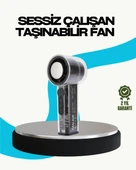 Sessiz Çalışan Taşınabilir Fan | USB Şarjlı ve Kompakt Tasarım thumbnail 1