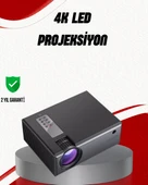 Ev Sineması İçin LED Projeksiyon Cihazı – Gündüz Görünür Parlaklık, Oyun Konsolu Uyumlu thumbnail 1