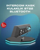 BT22 Kask Bluetooth Kulaklık Su Geçirmez Motosiklet İletişim Sistemi thumbnail 1