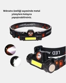 Profesyonel Şarjlı LED Kafa Lambası – Uzun Mesafe + Ortam Aydınlatması thumbnail 5