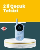 LCD Ekranlı Çocuk Telsizi – İki Yönlü Ses, 1-3 km Çekim Mesafesi thumbnail 1